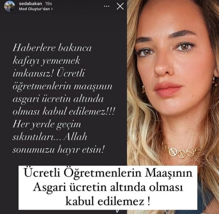 seda bakan ogretmen maaslarina tepki gosterdi